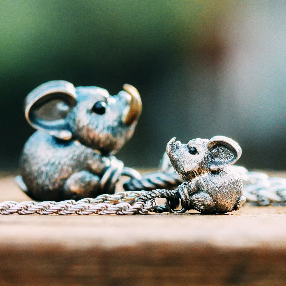 Pig Pendant. 925 Silver Handmade Necklace, Unique Jewelry. Gift for her/him