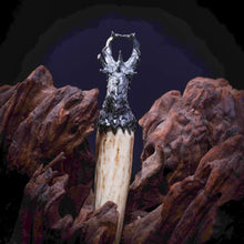 Load image into Gallery viewer, Dragon Head Pendant. Sterling Silver Necklace. Mythical Beast Pendant For Men.