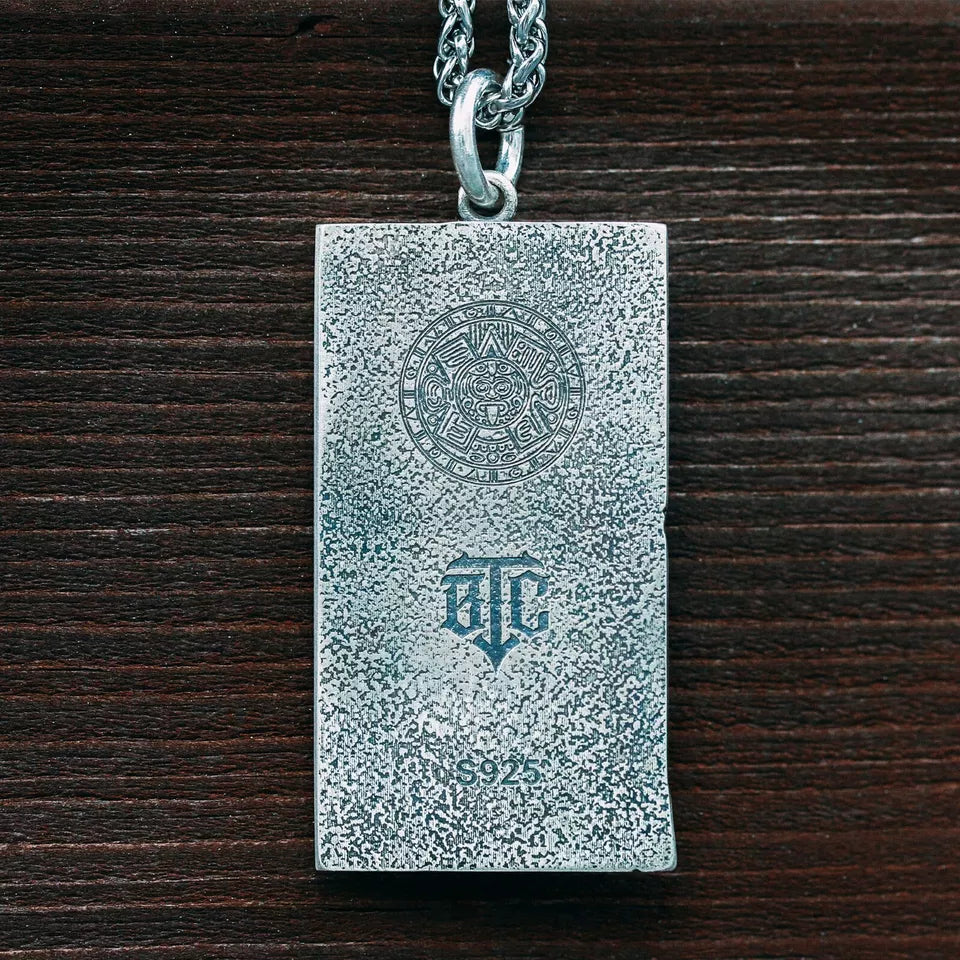 Mayan rocket Pendant. 925 silver necklace. Handmade necklace, Gifts for him.