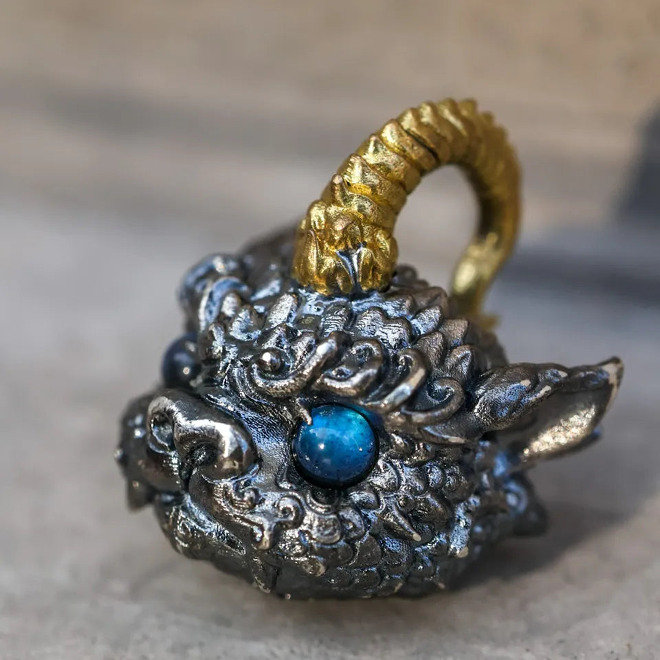 Mythical Beast Pendant. Gift for Him. Handmade Necklace. Sterling Silver Pendant
