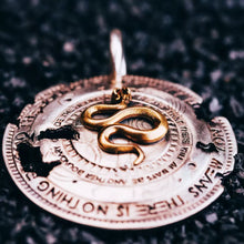 Load image into Gallery viewer, Legendary Snake Shield Pendant, 925 Sterling Silver Necklace, Gifts for Him.