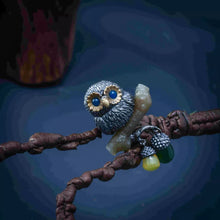 Load image into Gallery viewer, 925 Silver Owl Pendant. Gift for Him/Her. Handmade Necklace. Unique Jewelry.