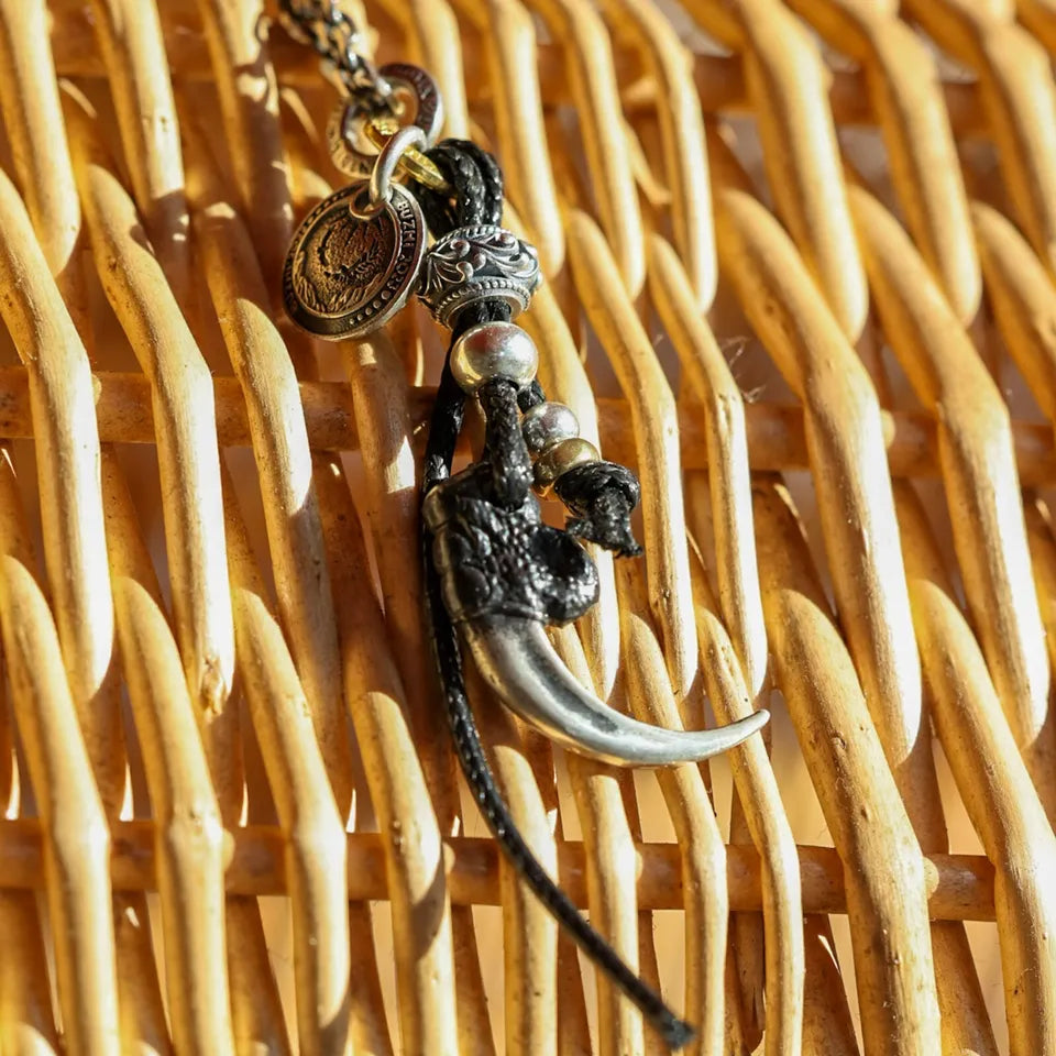 Eagle's talon Pendant. Sterling Silver Necklace. Handmade Pendant. Gift For Him.