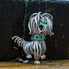 Load image into Gallery viewer, Messy Little Dog Pendant. Gifts for Him. Handmade Necklace. Unique Jewelry.