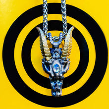 Load image into Gallery viewer, Skeleton Dragon Pendant. Handmade necklace. Sterling Silver. Gift For Him.