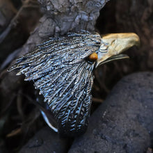 Load image into Gallery viewer, Mythical Wild Animal Ring. Sterling Silver Ring. Handmade Jewelry. Gift For Him.