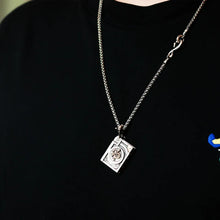 Load image into Gallery viewer, Magical Book Pendant, Locket Necklace, Sterling Silver &amp; Brass, Gifts for Him.