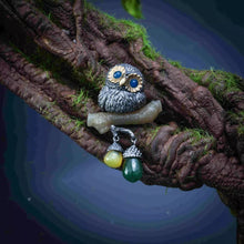 Load image into Gallery viewer, 925 Silver Owl Pendant. Gift for Him/Her. Handmade Necklace. Unique Jewelry.