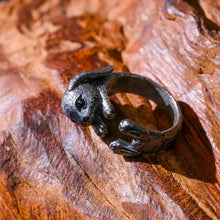 Load image into Gallery viewer, Rabbit Ring. Cute Gift for Her. Sterling Silver Ring. Handmade Jewelry.