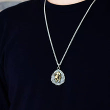 Load image into Gallery viewer, Sterling Silver Platypus Fossil Pendant, Duck Charm, Handmade Necklace.