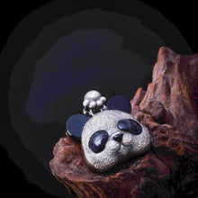 Load image into Gallery viewer, Panda Bear Pendant. Gifts for Him/Her. Handmade Necklace. Silver Pendant.
