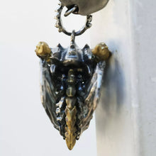 Load image into Gallery viewer, Skeleton Dragon Pendant. Handmade necklace. Sterling Silver. Gift For Him.