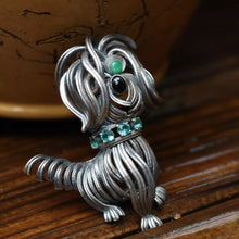 Load image into Gallery viewer, Messy Little Dog Pendant. Gifts for Him. Handmade Necklace. Unique Jewelry.