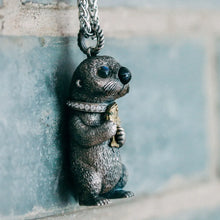 Load image into Gallery viewer, Sea Otter Pendant. 925 silver necklace. Animal Pendant. Handmade necklace.