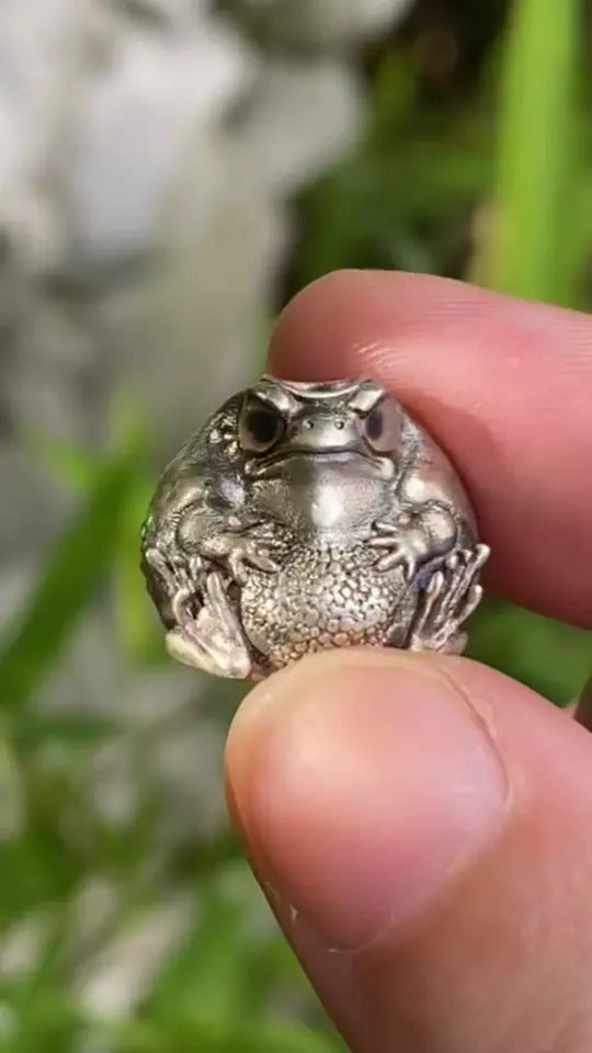 Tiny Frog Pendant. Gifts for Her/Him. Handmade Necklace. Sterling Silver Pendant