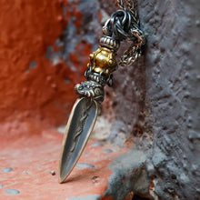Load image into Gallery viewer, Sacred Instrument Pendant. Gift for Him. Handmade Necklace. Fidget Item.