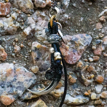 Load image into Gallery viewer, Eagle&#39;s talon Pendant. Sterling Silver Necklace. Handmade Pendant. Gift For Him.