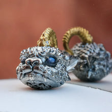 Load image into Gallery viewer, Mythical Beast Pendant. Gift for Him. Handmade Necklace. Sterling Silver Pendant