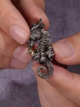 Load image into Gallery viewer, Seahorse Pendant. Gift for Him/Her. Handmade Silver Necklace. Unique Jewelry.