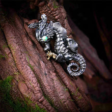 Load image into Gallery viewer, Seahorse Pendant. Gift for Him/Her. Handmade Silver Necklace. Unique Jewelry.