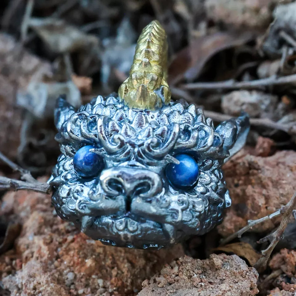 Mythical Beast Pendant. Gift for Him. Handmade Necklace. Sterling Silver Pendant