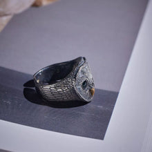 Load image into Gallery viewer, Owl Ring. Gift for Him. Handmade Ring For Men. 925 Silver Ring. Animal Ring.