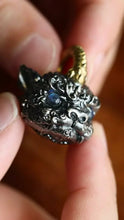 Load image into Gallery viewer, Mythical Beast Pendant. Gift for Him. Handmade Necklace. Sterling Silver Pendant