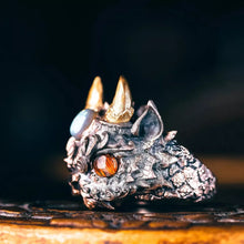 Load image into Gallery viewer, Mythical Beast Pendant. Gift for Him. Handmade Necklace. Sterling Silver Pendant