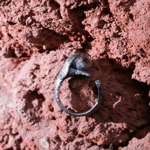 Load image into Gallery viewer, Rabbit Ring. Cute Gift for Her. Sterling Silver Ring. Handmade Jewelry.