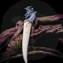 Load image into Gallery viewer, Dragon Head Pendant. Sterling Silver Necklace. Mythical Beast Pendant For Men.